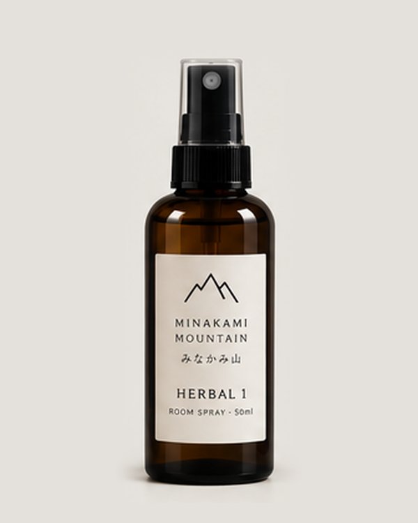 Herbal 1 room spray 50ml on a plain background